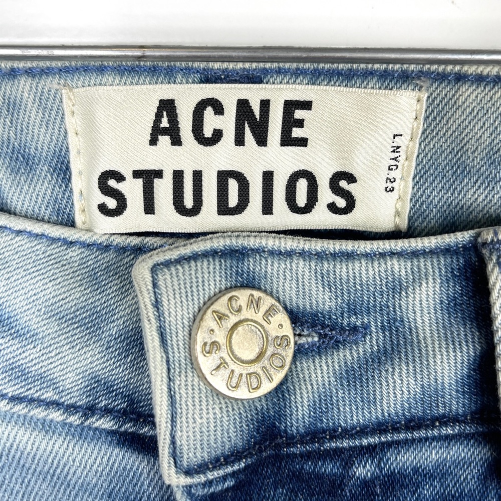 ACNE STUDIOS Skin 5 Silver Blue Jeans NEW Size 26 - Picture 8 of 11